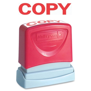 National Industries For the Blind 2074108 Pre-inked Message Stamp,"Copy",Impression 1/2"x1-5/8",Red by SKILCRAFT