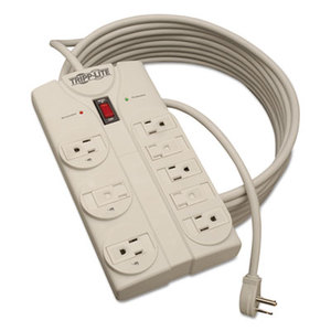 TLP825 Surge Suppressor, 8 Outlets, 25 ft Cord, 1440 Joules, White by TRIPPLITE