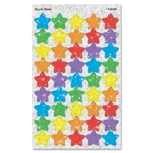 TREND ENTERPRISES, INC. T-46306 Super Stars Sparkle Stickers, 180CT, Ast by Trend