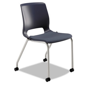 Motivate Seating Upholstered 4-Leg Stacking Chair,Regatta/Cerulean/Platinum,2/CT by HON COMPANY