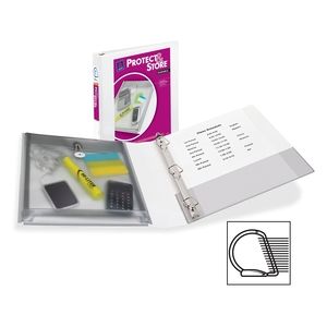 Sparco Products 23000 View Binders,w/ EZ-Turn Ring,1" Capacity,11"x8-1/2",WE by Avery