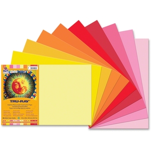 Construction Paper, 76lb., 12"x18", 50/PK, Warm Ast by Pacon