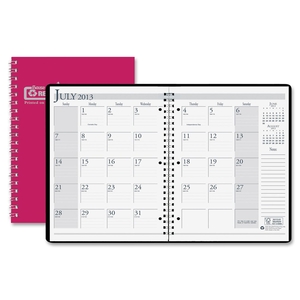 Academic Monthly Planner, 14 Mos, 8-1/2"x11", Red by House of Doolittle