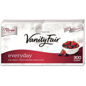 Georgia Pacific Corp. 3550314 Vanity Fair Paper Napkins, 300 Napkins, 8/Pk, We by Vanity Fair