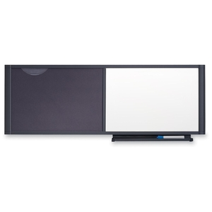 ACCO Brands Corporation WC4818 Bulletin Board/Total Erase, 48"x18", Graphite Frame by Quartet