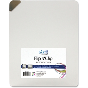 Fellowes, Inc 00721 Flip-N-Clip Report Cover, Port/Land, 25Sht Cap, 4/PK, CLFD by Docit