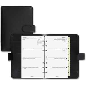 Dominion Blueline, Inc C022470 Saffiano Personal Organizer, 6-Rings, Leather/Black by Filofax