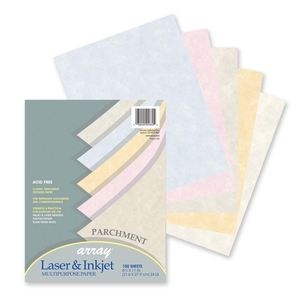 PACON CORPORATION 101085 Parchment Bond Paper, 24 lb., 8-1/2"x11", 100/PK, Assorted by Pacon