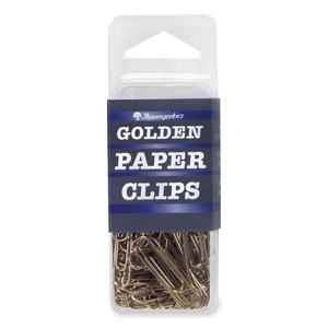 Standard Paper Clips, 1-3/8", 100/PK, Gold by Baumgartens