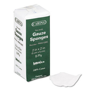 Caring Woven Gauze Sponges, 2 x 2, Non-sterile, 8-Ply, 200/Pack by MEDLINE INDUSTRIES, INC.