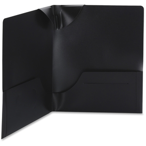 SMEAD MANUFACTURING COMPANY 87941 Two-Pocket Folder, Poly Lockit, Ltr, 25/BX, Black by Smead