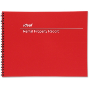 Dome Enterprises M2512 Rental Property Record Book, 60 Page, 11"x8-1/2", Red by Dome