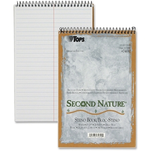 Tops Products 74690 Steno Notebook, Gregg Rule, 6"x9", 70 Sheets, WE by TOPS