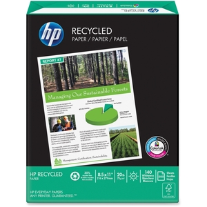 Hewlett-Packard 112100RM Recycled Paper,20 lb.,92 GE/102 ISO,8-1/2"x11",500/RM,WE by HP