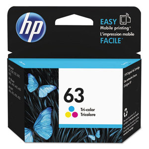 Hewlett-Packard F6U61AN#140 HP 63 (F6U61AN) Tri-Color Original Ink Cartridge by HEWLETT PACKARD