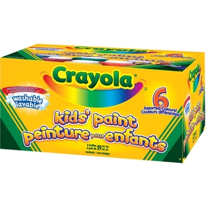 Washable Paint, 2 oz., 6/BX, Assorted by Crayola