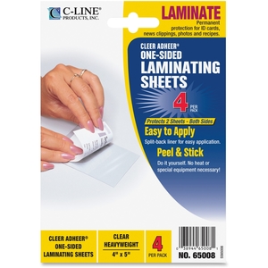 C-Line Products, Inc 65008 Laminating Sheets, 4"x5", Clear Sheets by C-Line