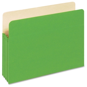 Tops Products 1524E GRE File Pocket, 3-1/2"Expansion, 11-3/4"x9-1/2", Green by Globe-Weis