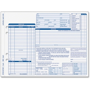 Tops Products 3869 Auto Repair Four-Part Order Forms, 8-1/2 x 11, 50 Sets/Pack (TOP3869) by TOPS