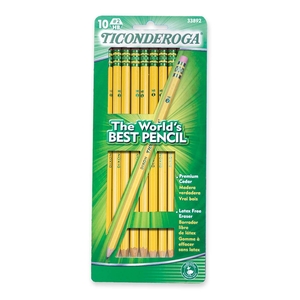 DIXON TICONDEROGA COMPANY 33892 Pencil, Ticonderoga, No.2, 10/CD, Yellow by Ticonderoga