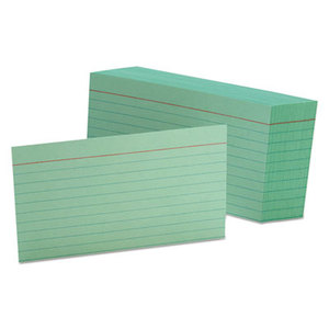 ESSELTE CORPORATION 7321-GRE Ruled Index Cards, 3 x 5, Green, 100/Pack by ESSELTE PENDAFLEX CORP.