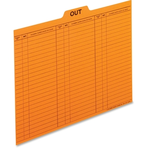 Martin Yale Industries 2051 Salmon Colored Charge Out Guides, Top OUT Tab, Letter Size, 100/Box (ESS2051) by Pendaflex