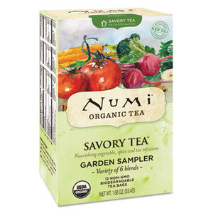 Savory Tea, Garden Sampler, 1.85 oz Teabag, 12/Box by NUMI