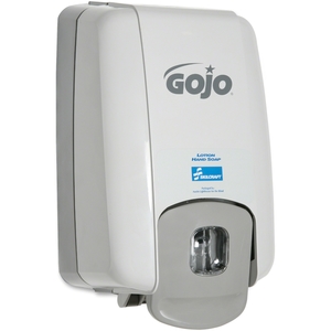 National Industries For the Blind 4510015219871 Hand Soap Dispenser, f/GOJO 2000ml Pouch,White/Gray by SKILCRAFT