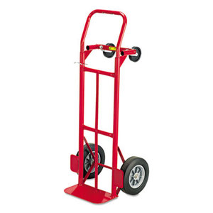 Safco Products 4086R Two-Way Convertible Hand Truck, 500-600lb Capacity, 18w x 51h, Red by SAFCO PRODUCTS