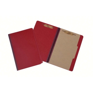 National Industries For the Blind 7530-01-554-7683 Classification Folders,1 Div, 4-Part, Legal,10/Box, Dk Red by SKILCRAFT