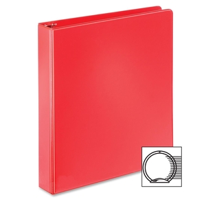 Tops Products 72724 Round Ring Binder, w/ 2 Pockets, 1-1/2" Capacity, Red by Cardinal