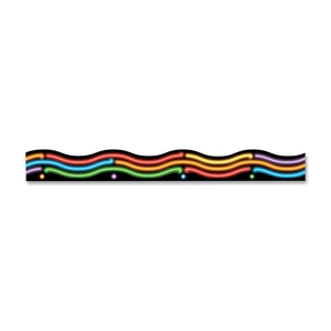 TREND ENTERPRISES, INC. T92347 Trimmers, Neon Waves, 2-1/4"x39", 39', Multi by Trend