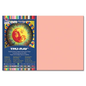 PACON CORPORATION 103042 Construction Paper, 76lb., 12"x18", 50/PK, Salmon by Tru-Ray