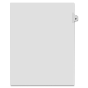 Kleer-Fax, Inc 82229 Index Dividers,Number 29,Side Tab,1/25 Cut,Letter,25/ST,WE by Kleer-Fax