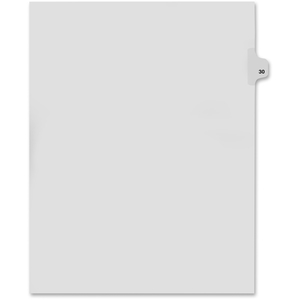 Kleer-Fax, Inc 82230 Index Dividers,Number 30,Side Tab,1/25 Cut,Letter,25/ST,WE by Kleer-Fax