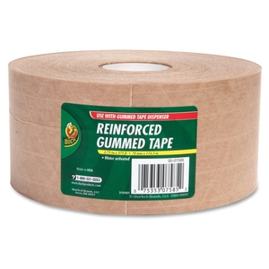 Shurtech Brands, LLC 964913CT Reinforced Gummed Tape, 2-3/4"x375', 8RL/CT, Kraft by Duck