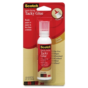 3M 6052 Quick Dry Tacky Glue, Non-Toxic, 2 oz, Clear by Scotch