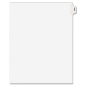 Neenah Paper, Inc 82321 Dividers, "Exhibit 1", Side Tab, 8-1/2"x11", 25/PK, White by Avery