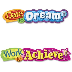 TREND ENTERPRISES, INC. T-25053 Expression Banner, Dare To Dream It, 10', 2/PK, Multi by Trend