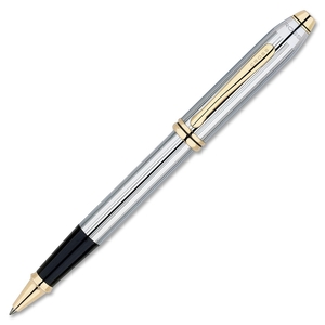 A. T. Cross Company 505 Townsend Rollerball Pen, Chrome/Gold by Cross