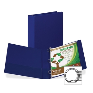 SAMSILL CORPORATION 19952 Round Ring Storage Binder, 1-1/2" Capacity, Blue by Samsill