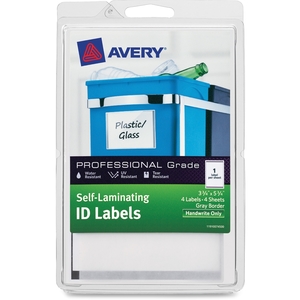 Avery 00745 Self Laminating Labels, 4/PK, 4"x6" by Avery