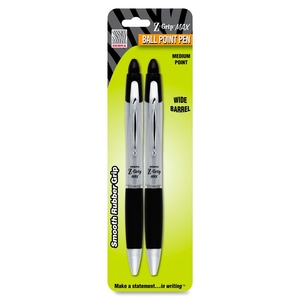 ZEBRA PEN CORPORATION 22412 Ballpoint Pen,Retractable,1.0mm,2/PK,Gray Barrel,Black by Zebra Pen