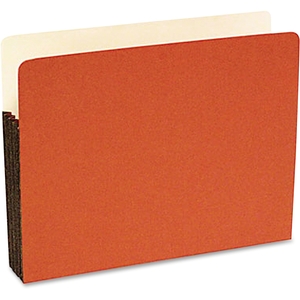 S J Paper Durable File Pocket, 3 1/2 Inch Expansion, 11 3/4 x 9 1/2, Letter, Red, 25/Box by SJ Paper