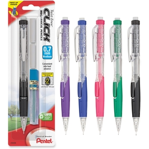 PENTEL OF AMERICA PD277TLEBP Mechanical Pencil,Refillable Lead/Eraser,0.7mm,1/PK,Asst. by Pentel