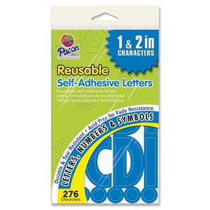 Self Adhesive Letters, 1"/2", 276 Characters, Blue by Pacon
