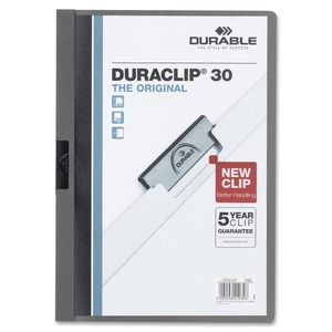 Durable Office Products Corp. 220357 DuraClip Report Cover, 30 Sheet Capacity,11"x8-1/2",Graphite by Durable