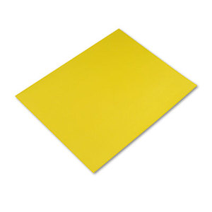 Colored Four-Ply Poster Board, 28 x 22, Lemon Yellow, 25/Carton by PACON CORPORATION