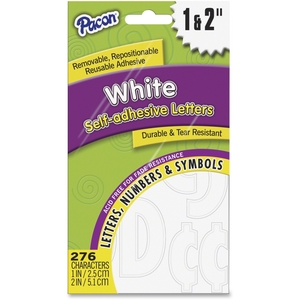 PACON CORPORATION 51664 Letters,Self Ad,Wh,1"&2" by Pacon