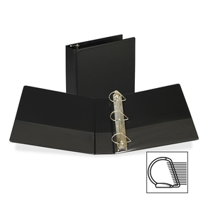 SAMSILL CORPORATION 16660 Angle D-Ring Binder, 2" Cap, 11"x8-1/2", Black by Samsill